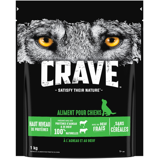 [4008429121470] CRAVE Ração para cão adulto cordeiro e vaca 1 kg