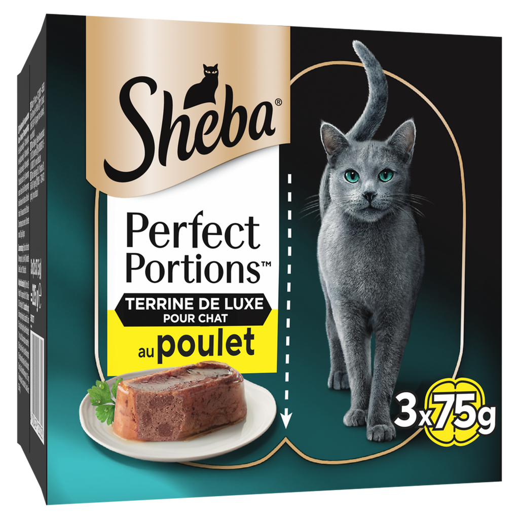 SHEBA Perfect Portions Comida Húmida Terrina de Frango 6x37,5g