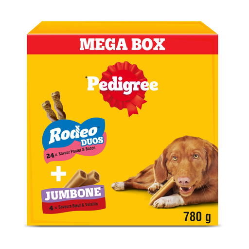 [4008429127649] PEDIGREE Mega Box Rodeo Duos e Jumbone Recompensas para Cão 780 g