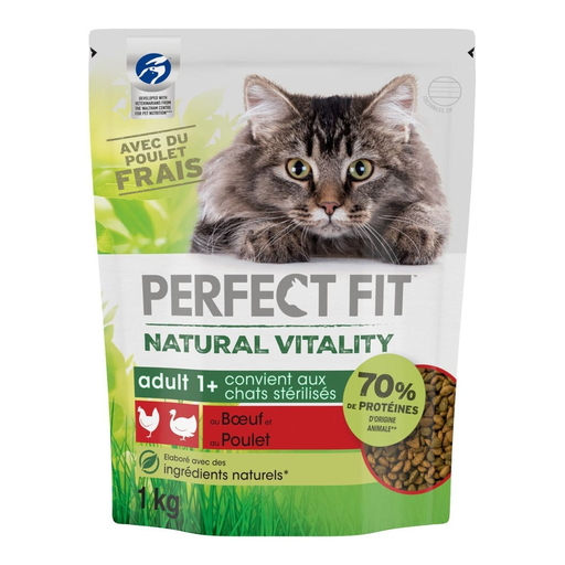 [4008429136108] PERFECT FIT Natural Vitality Adult Cat Beef Chicken 1 kg