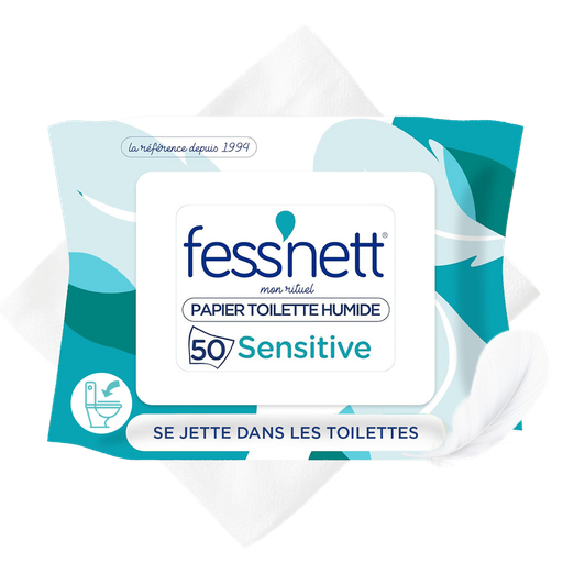 [4008455308111] FESS'NETT Sensitive Moist Toilet Tissue 50 wipes