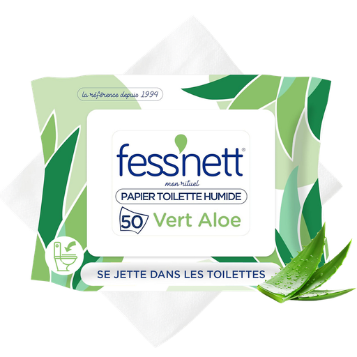 [4008455308210] FESS'NETT Toalhetes de papel higiénico húmido verde aroma ylang x50