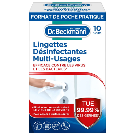 [4008455560717] DR BECKMANN Lingettes désinfectantes multi-usages 10 lingettes