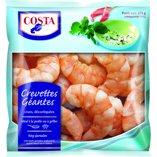 [4008467050077] COSTA Peeled Giant Prawns 375 g