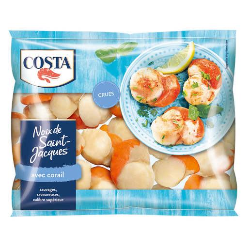 [4008467054099] COSTA Scallops with roe Pecten maximus 305 g