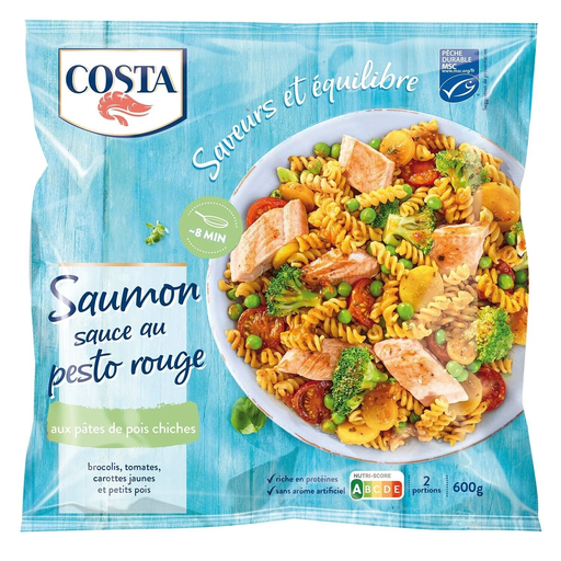 [4008467054440] COSTA Prato preparado salmão molho pesto vermelho 600 g