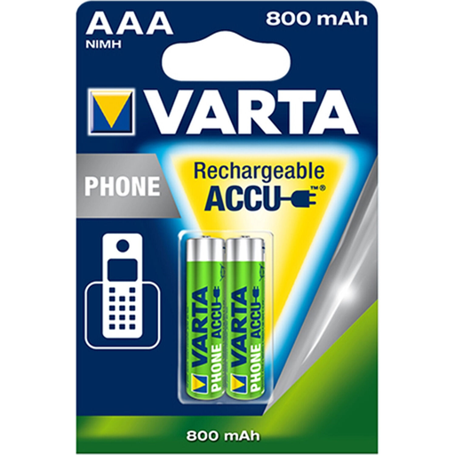 [4008496330867] VARTA 2 rechargeable batteries ACCU AAA 800mAh PHONE pack of 2
