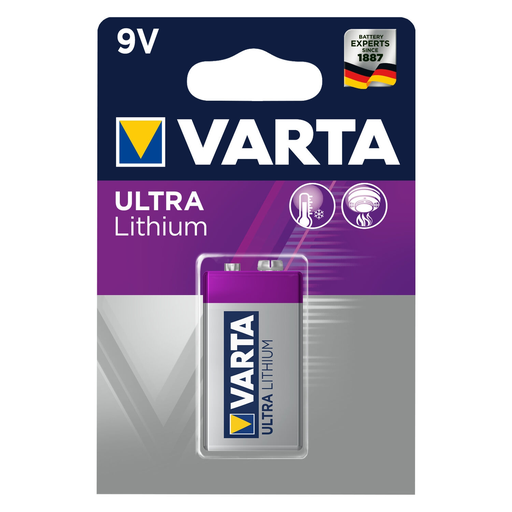 [4008496675265] VARTA Lithium Battery 6LR61 9V Ultra - 1 Unit
