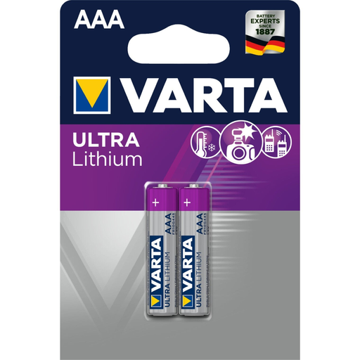 [4008496680399] VARTA Lithium LR03 1.5V Batteries, pack of 2