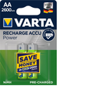 VARTA Piles alcalines rechargeables HR6 1.2V, le lot de 2 piles