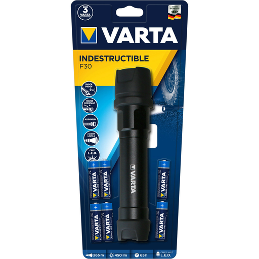 [4008496930784] VARTA Linterna indestructible LED 6AA la linterna