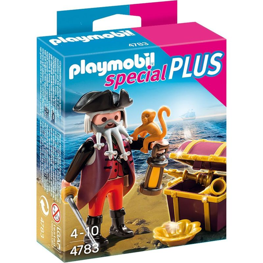 [4008789047830] PLAYMOBIL Greybeard Pirate With Chest 4783
