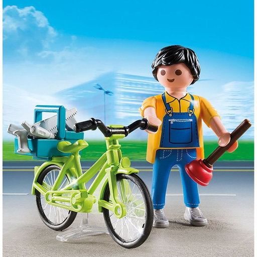 [4008789047915] PLAYMOBIL Bricoleur Et Velo