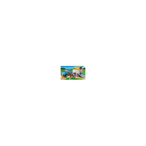 [4008789052230] PLAYMOBIL Car With Trailer And Horse