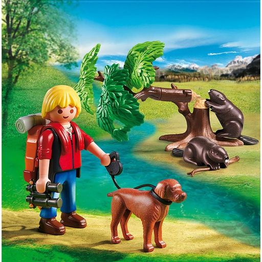 [4008789055620] PLAYMOBIL Hiker With Beavers