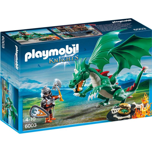 [4008789060037] PLAYMOBIL Knights Cavaleiro com Grande Dragão Verde