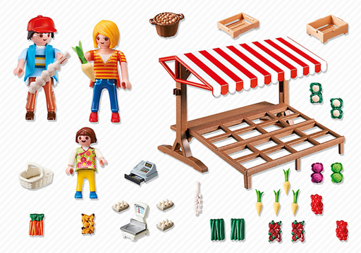 [4008789061218] PLAYMOBIL Marchand Avec Etal De Légumes