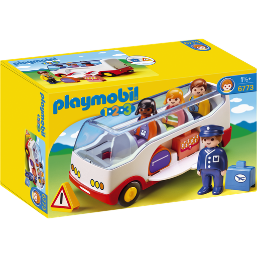 [4008789067739] PLAYMOBIL 1.2.3 Travel Bus 6773 From 18 months