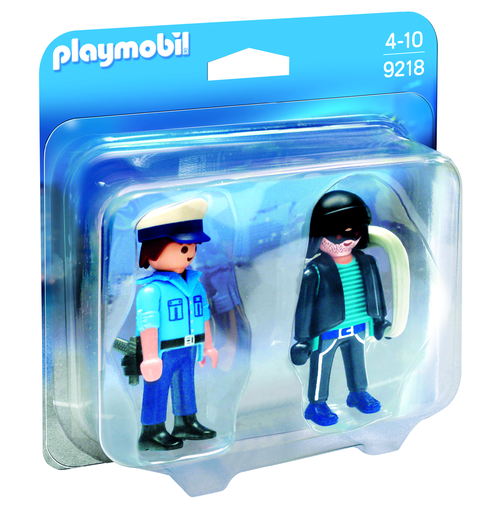 [4008789092182] PLAYMOBIL Duo Policier et voleur la boîte