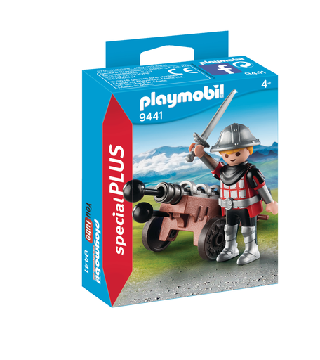 [4008789094414] PLAYMOBIL Chevalier avec canon 9441 la boîte