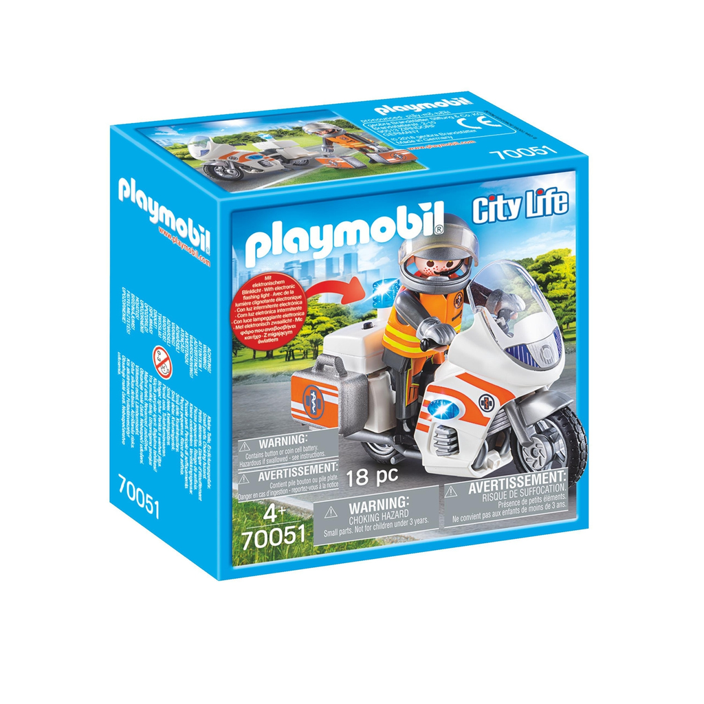PLAYMOBIL Urgentiste et moto 70051 City Life a caixa