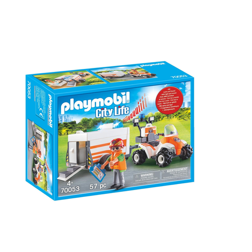 [4008789700537] PLAYMOBIL Quad E Reboque De Resgate 70053