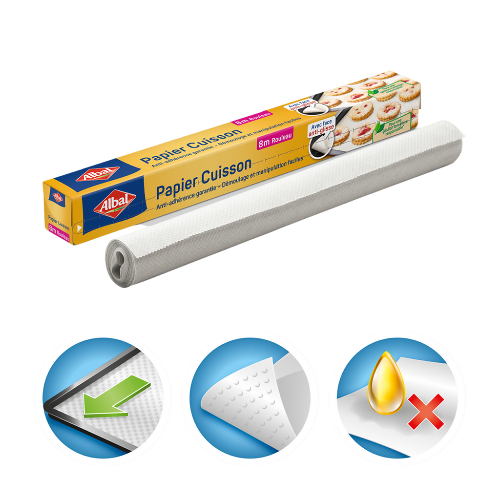 ALBAL Papel de Cozedura Antiaderente 8 metros
