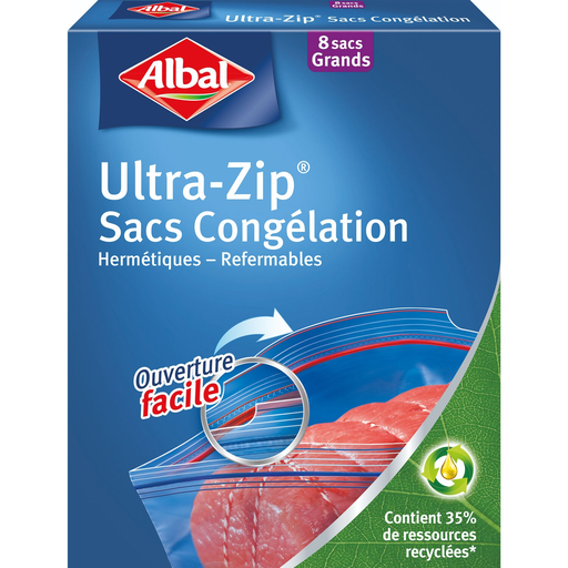 [4008871202024] ALBAL Sacs congélation Ultra-Zip grand modèle 8 sacs