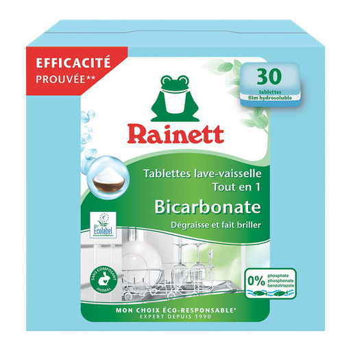 [4009175922618] RAINETT Dishwasher Tablets Ecological Baking Soda All-in-1 30 Washes 540 g