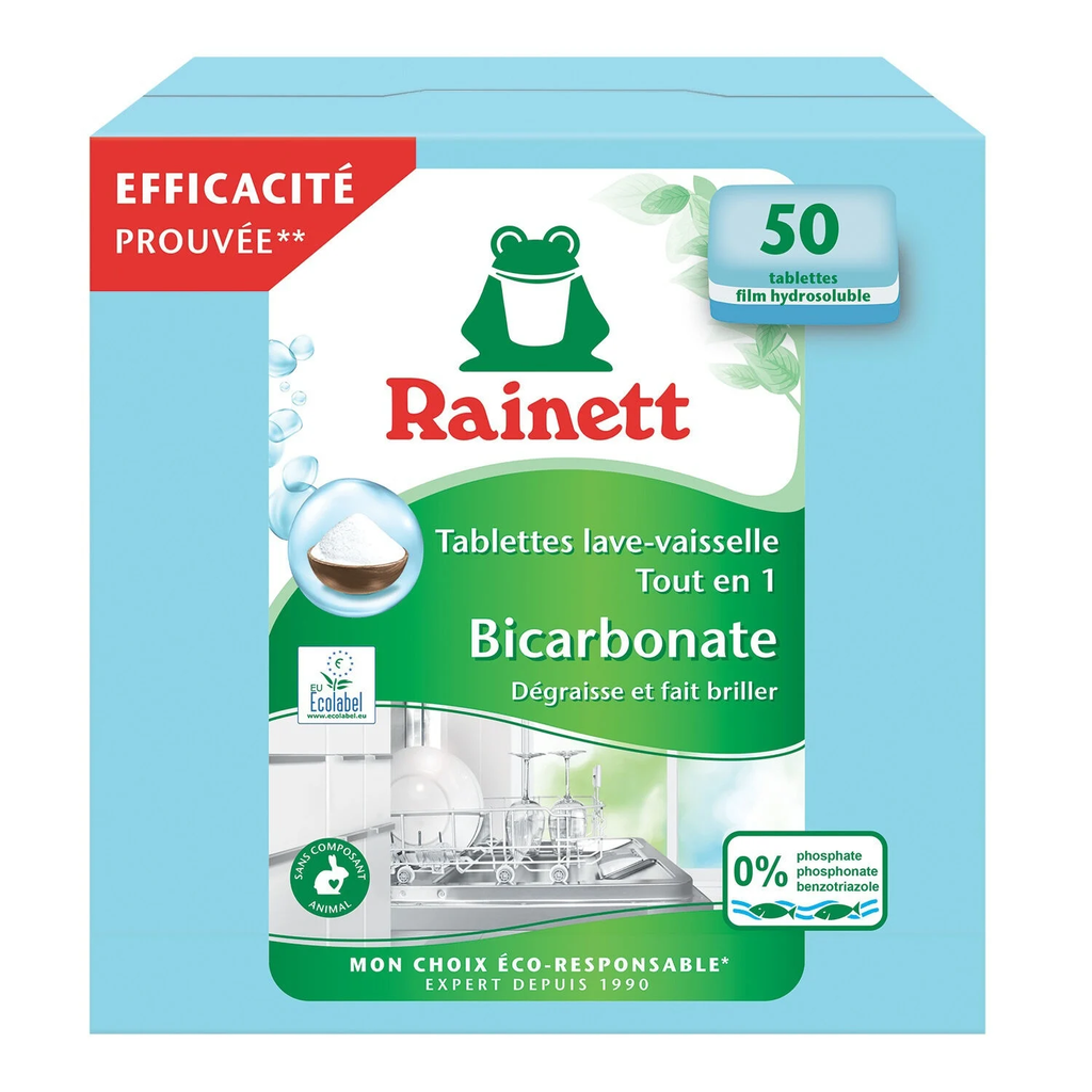 RAINETT Dishwasher Tablets All-in-1 Bicarbonate 50 washes 900 g