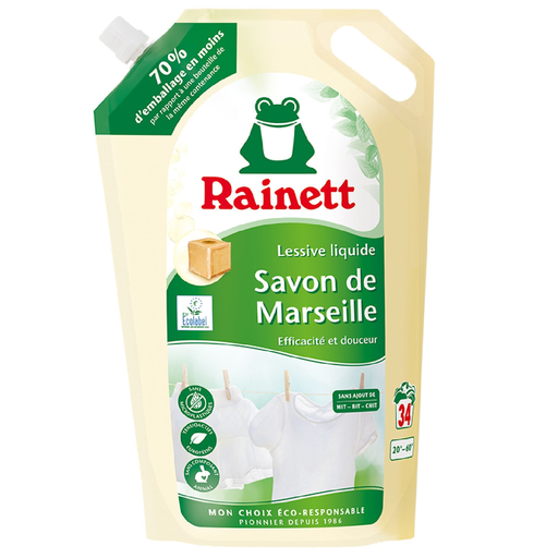 [4009175959508] RAINETT Lessive liquide savon de marseille x34 lavages
