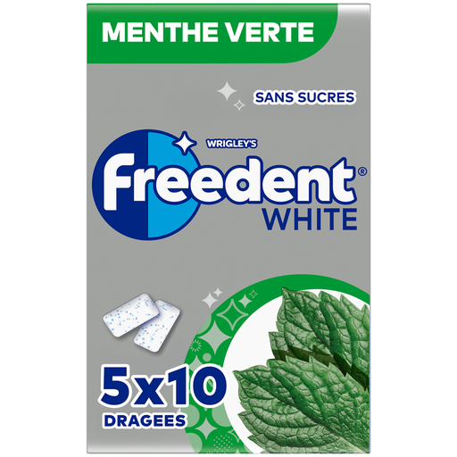 [4009900452182] FREEDENT White Chewing-gum Spearmint 5x10 pieces