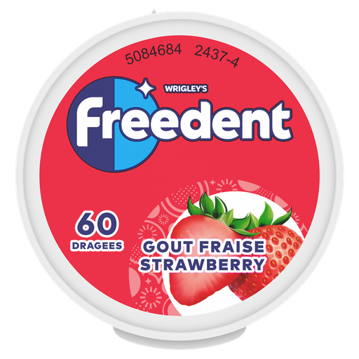 [4009900483360] FREEDENT Strawberry sugar-free chewing gum 60 dragees
