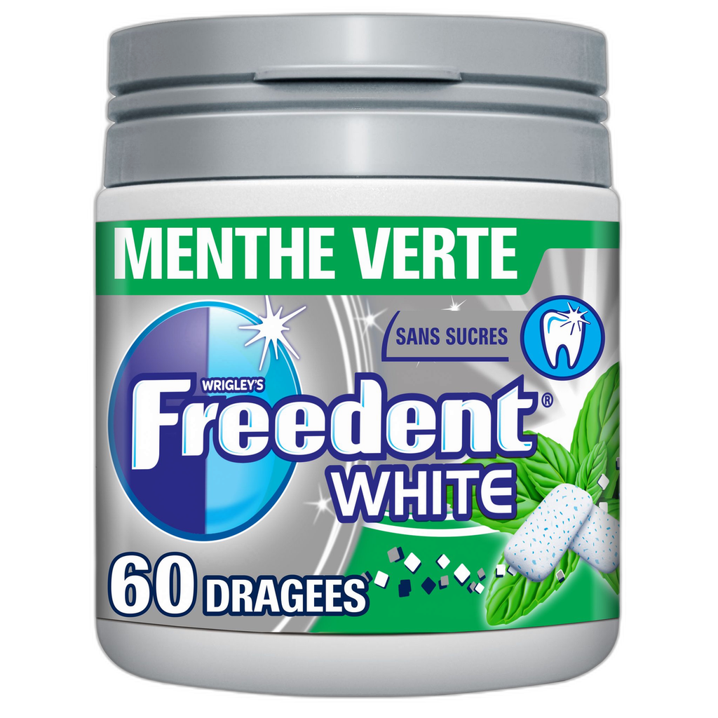 FREEDENT White Chicle Menta Verde 60 grageas 84g