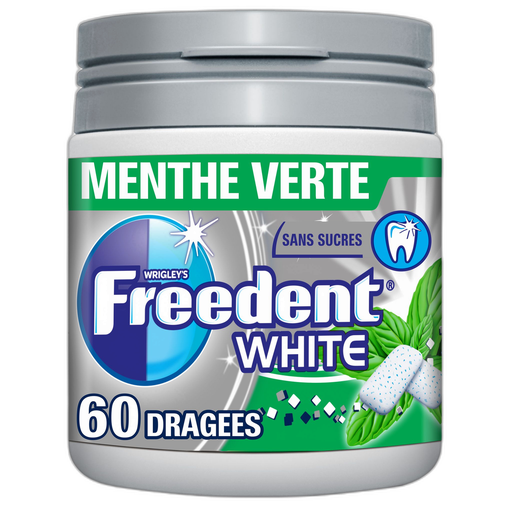 [4009900483889] FREEDENT White Spearmint Chewing Gum 60 pieces 84g