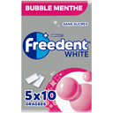 FREEDENT White Chewing-gum Bubble Mint 5x10 pieces