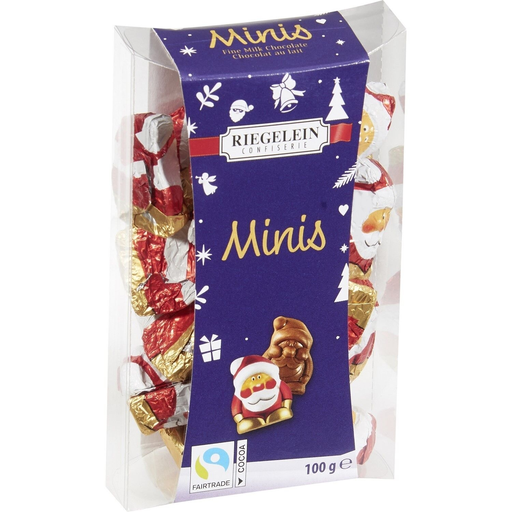 [4013900965474] RIEGELEIN CONFISERIE Milk Chocolate Mini Santas 100 g