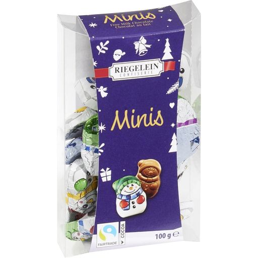 [4013900965481] RIEGELEIN CONFISERIE Milk chocolate mini snowmen 100 g
