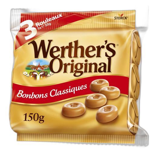 [4014400900897] WERTHER'S Cream and Butter Hard Candies 3 x 50 g