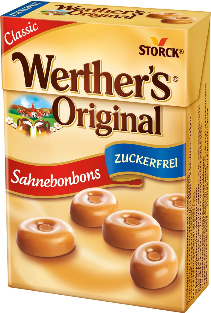 WERTHER'S Rebuçados de natas sem açúcar 42 g