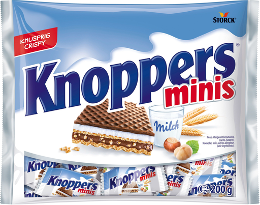 [4014400929010] KNOPPERS Mini Milk-hazelnut 200 g