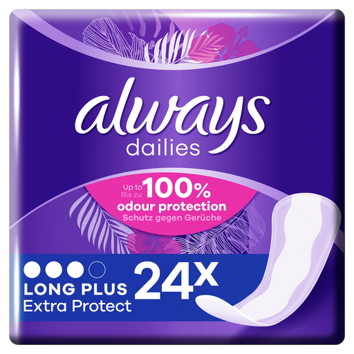[4015400563778] ALWAYS Dailies Extra Protect Long Plus Pantyliners, pack of 24