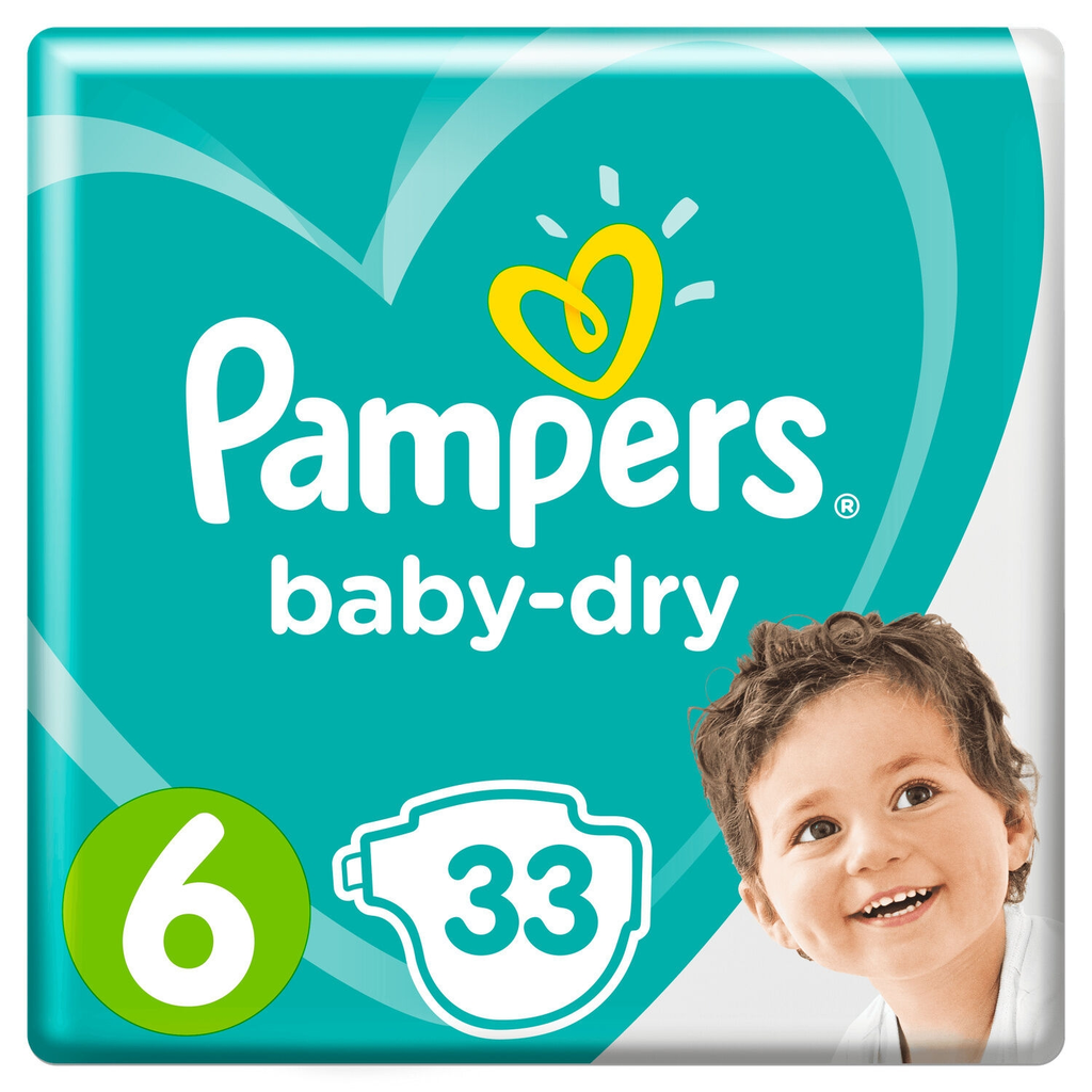PAMPERS Fraldas Baby-Dry Tamanho 6 (13-18 kg) - Embalagem de 37