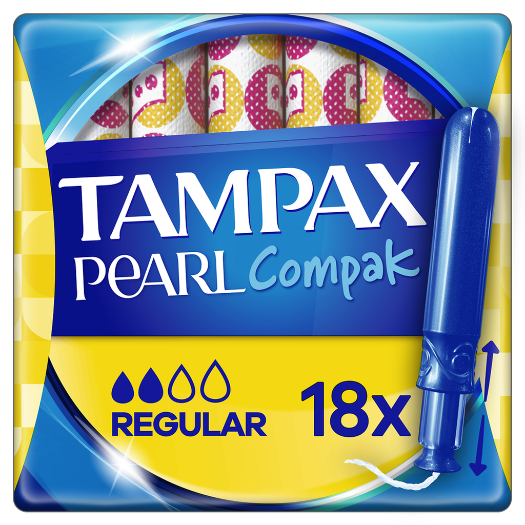 TAMPAX Compak Pearl tampons avec applicateur regular 18 tampons