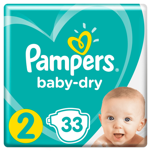 [4015400833079] PAMPERS Baby-Dry Baby Diapers Size 2 4-8 kg, pack of 34 diapers