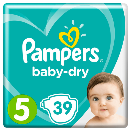 [4015400834274] PAMPERS Pañales Baby Dry Talla 5 (11-23 kg) - Paquete de 60