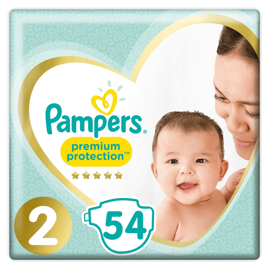 PAMPERS Baby Diapers Premium Protection Size 2 4-8 kg, pack of 94 diapers