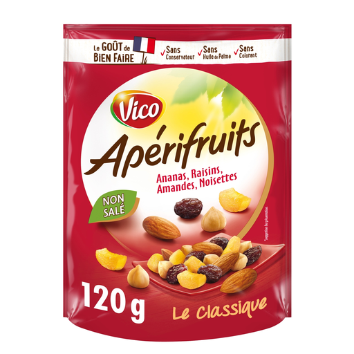 [4018077753206] VICO Apérifruits Classic Mix raisins almonds hazelnuts pineapple 120 g