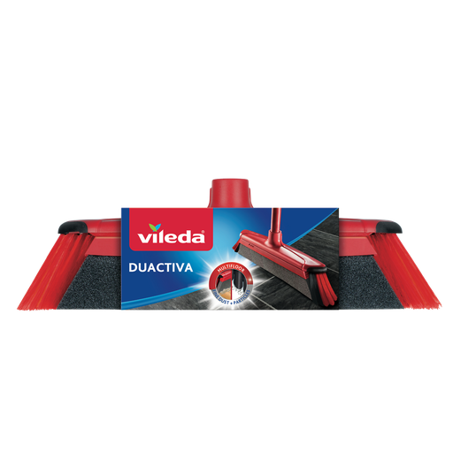 [4023103095298] VILEDA Recambio Escoba Recogepolvo Duactiva Sin Mango Rojo/negro