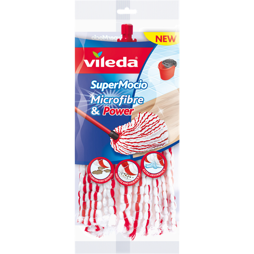 [4023103203730] VILEDA Recambio Microfibre & Power para fregona SuperMocio, 1 unidad